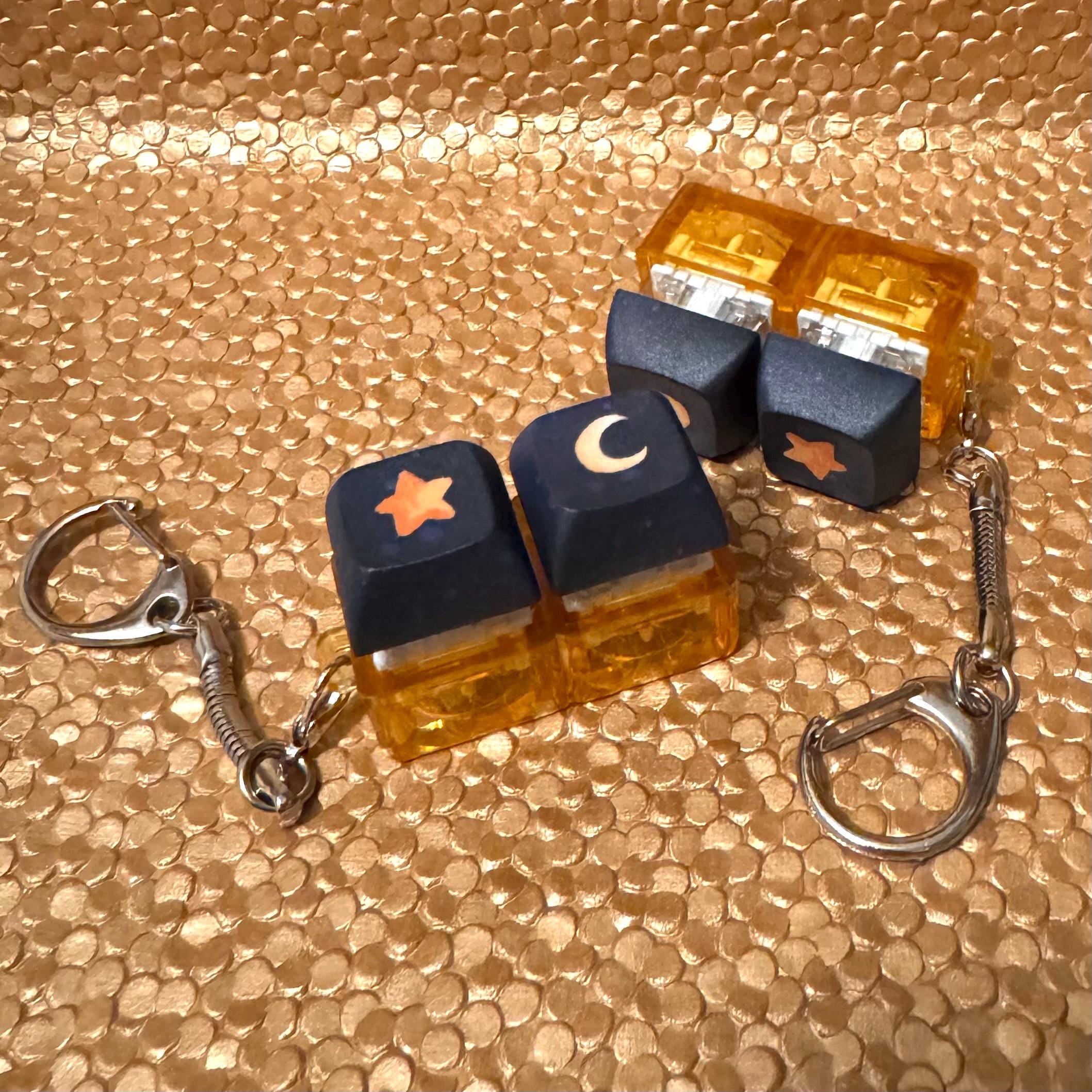 Celestial Keycap Fidget Keychains