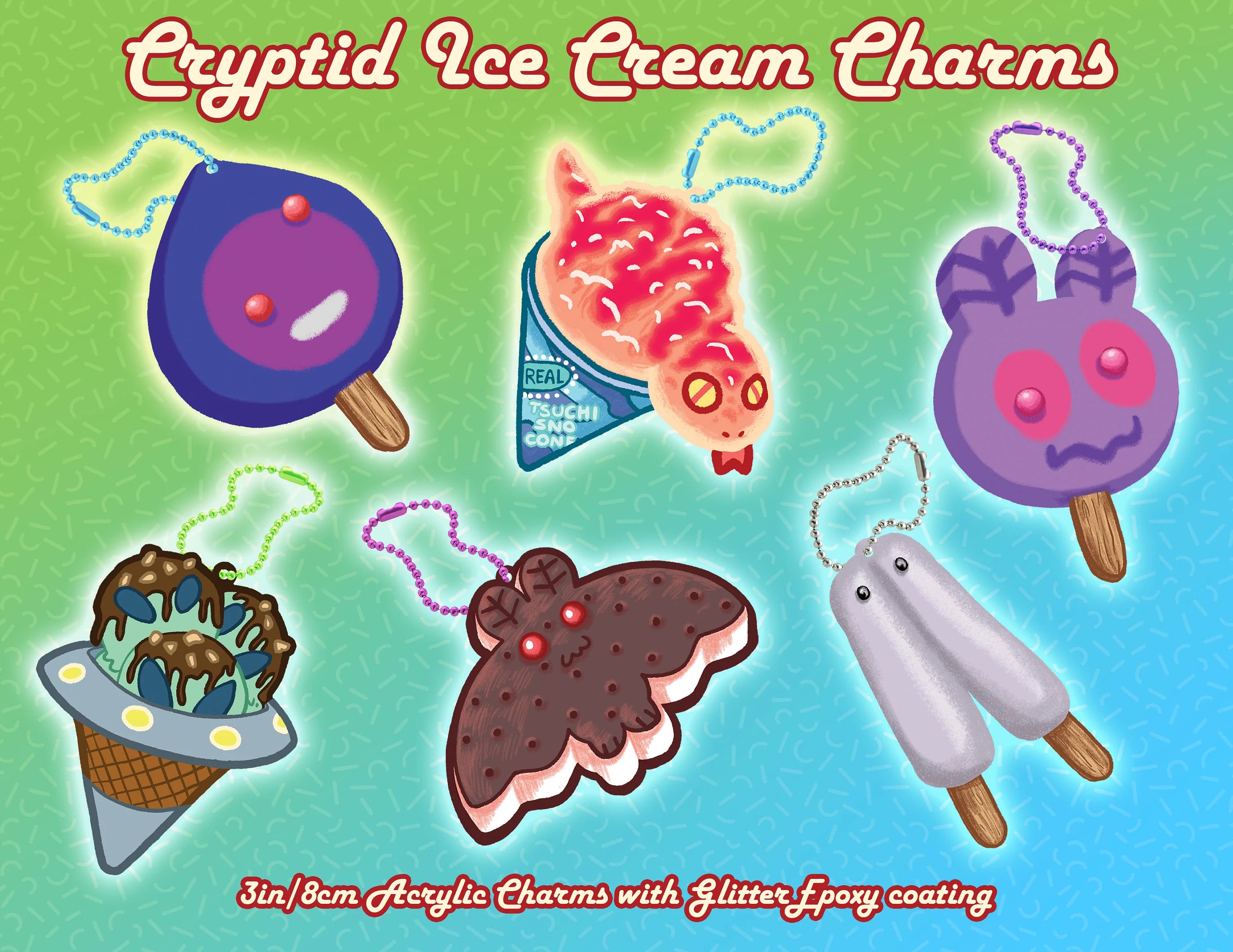 Cryptid Ice Cream Charms