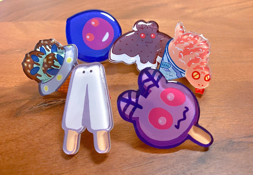 Cryptid Ice Cream Pins