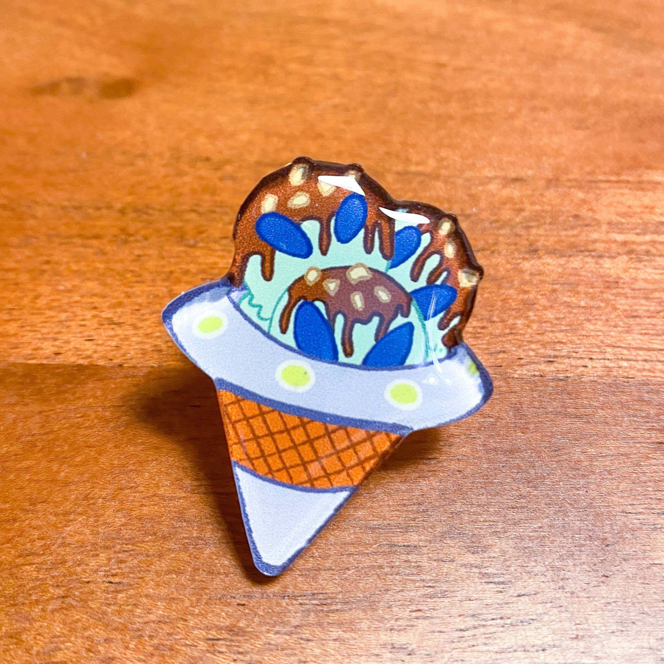 Cryptid Ice Cream Pins