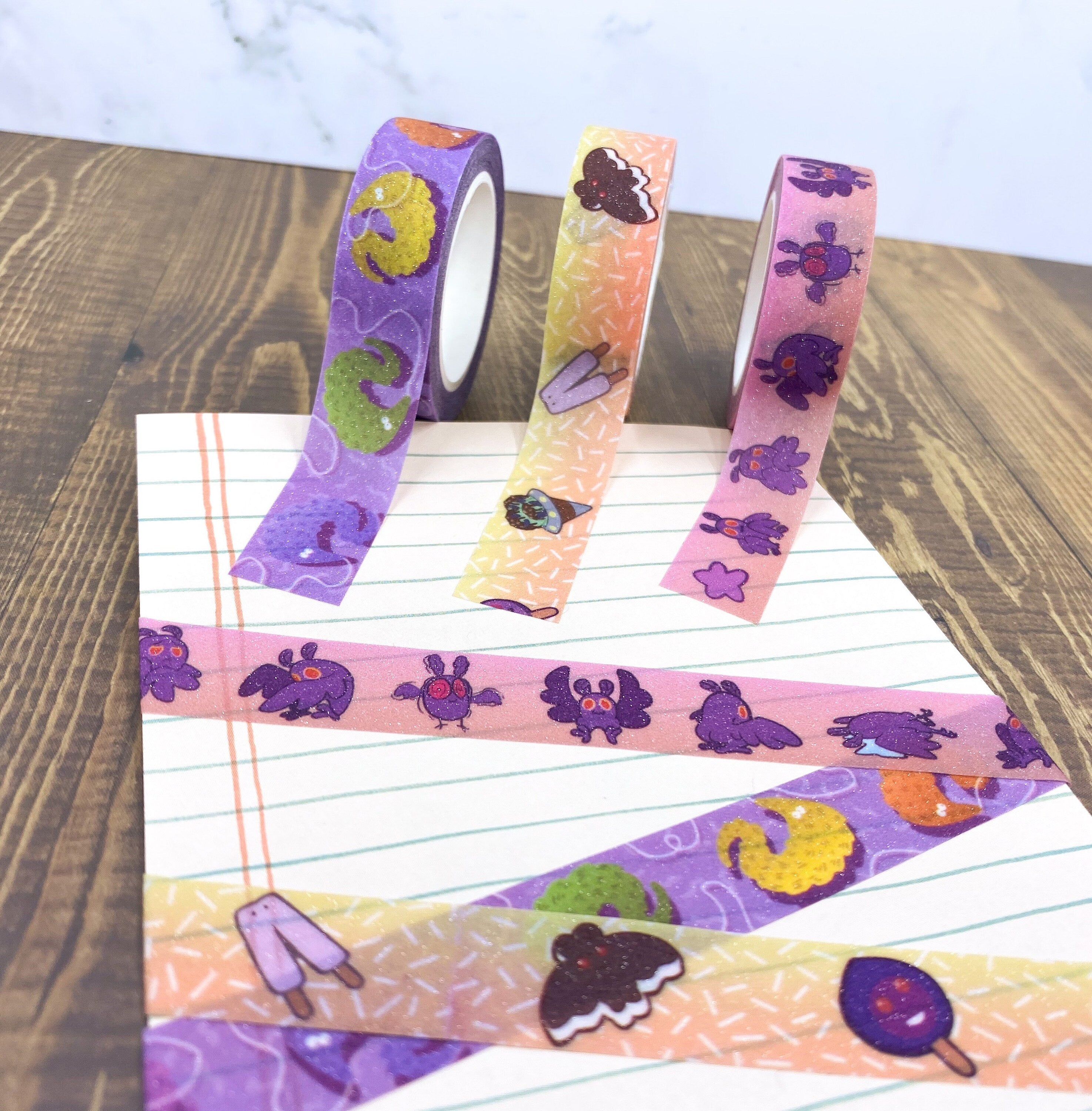 Worm-on-a-String Glitter Washi Tape