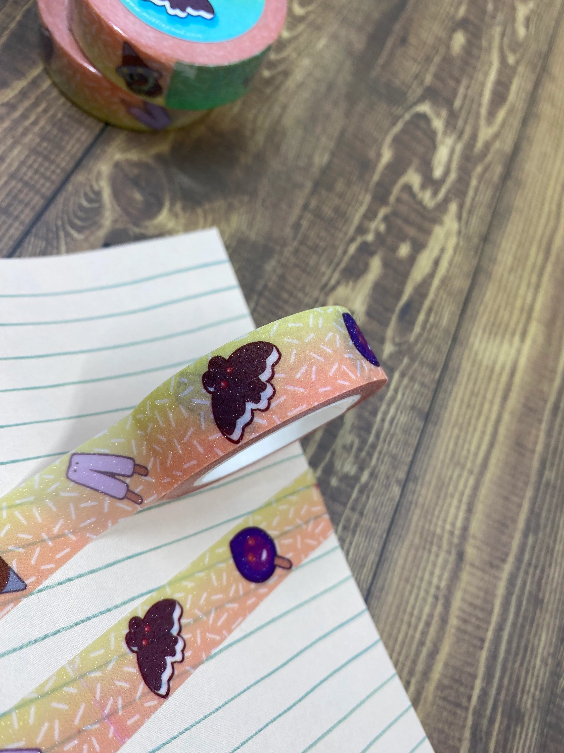 Ice Cream Cryptids Glitter Washi Tape