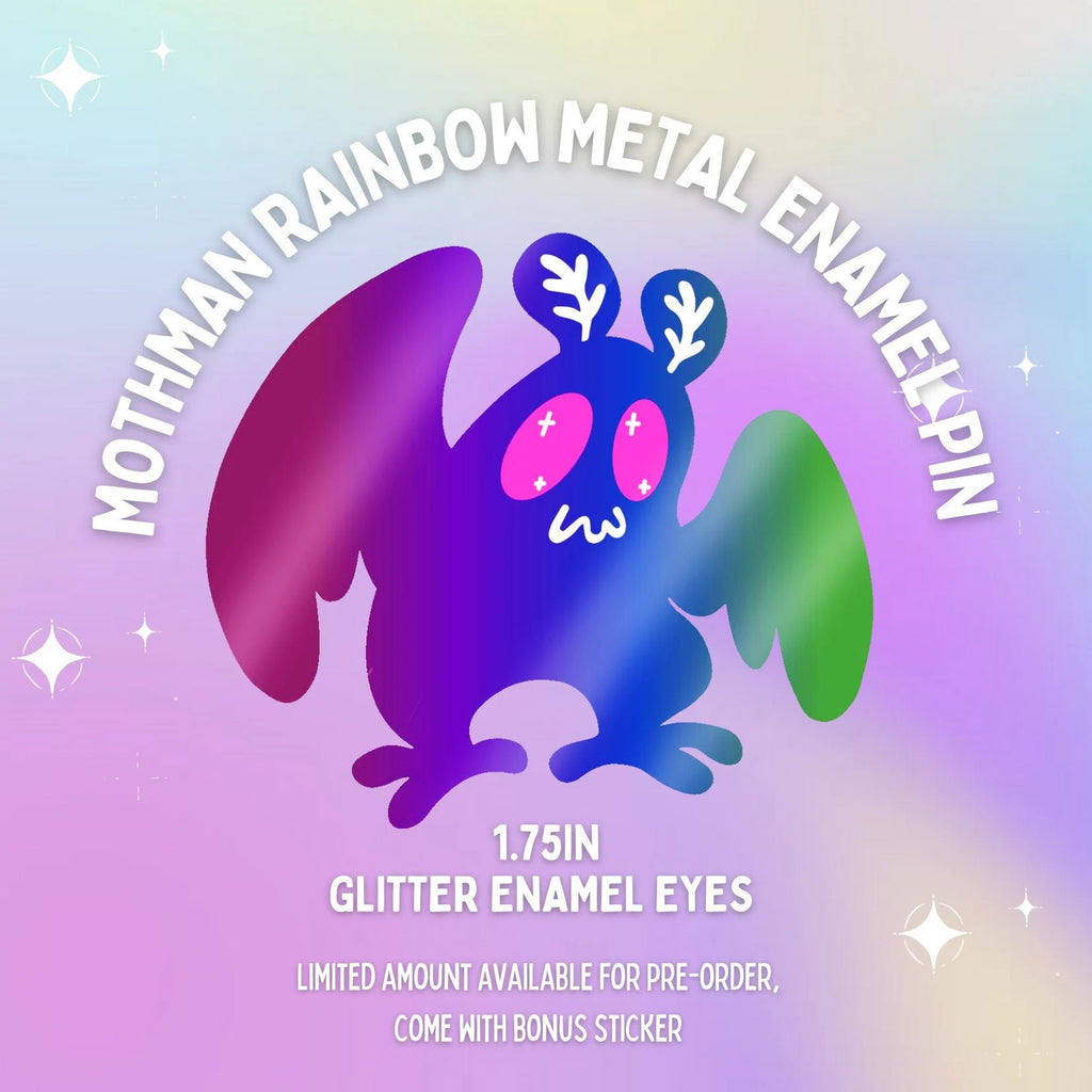 Mothman Rainbow Metal Enamel Pin [B GRADE]
