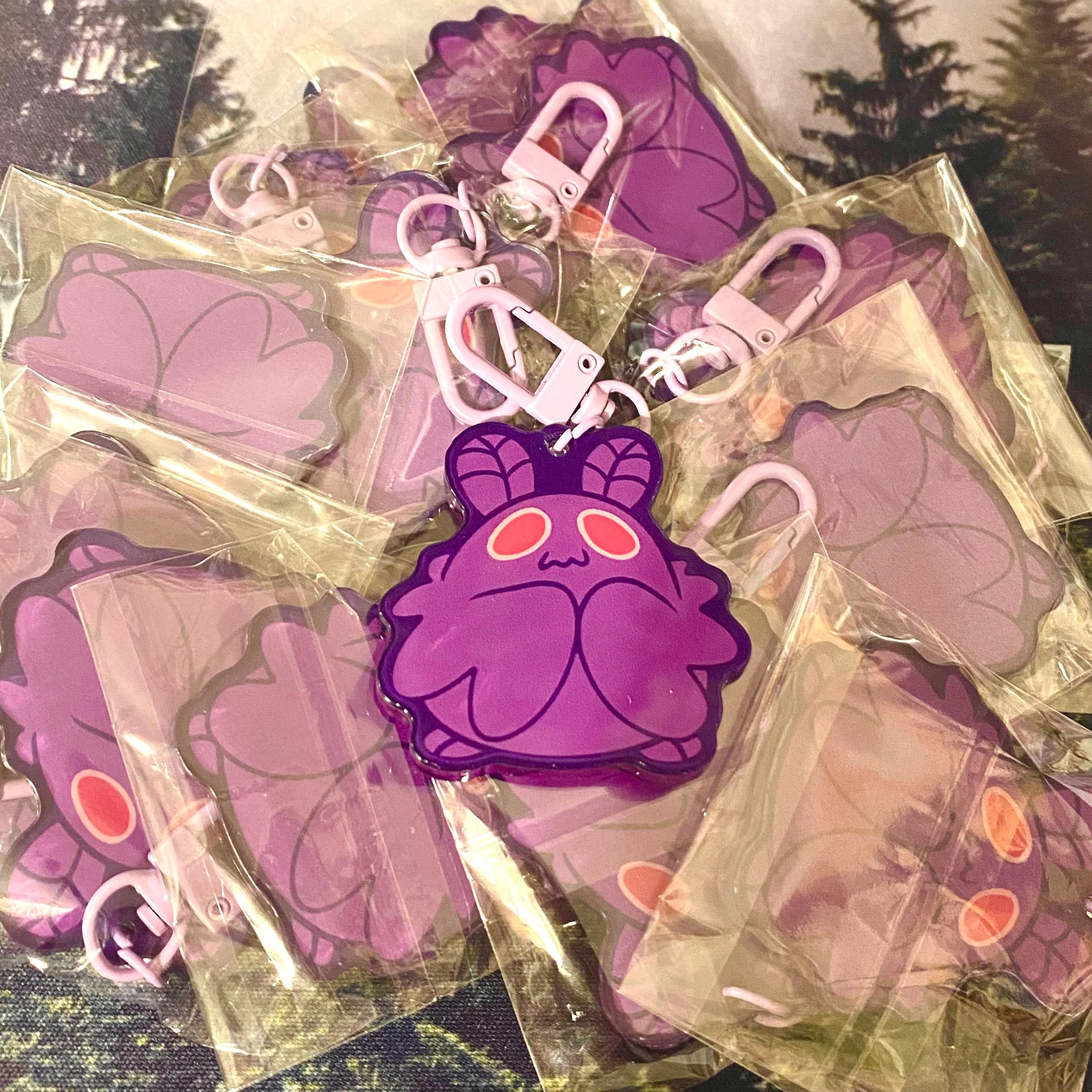 Round Mothman Charm