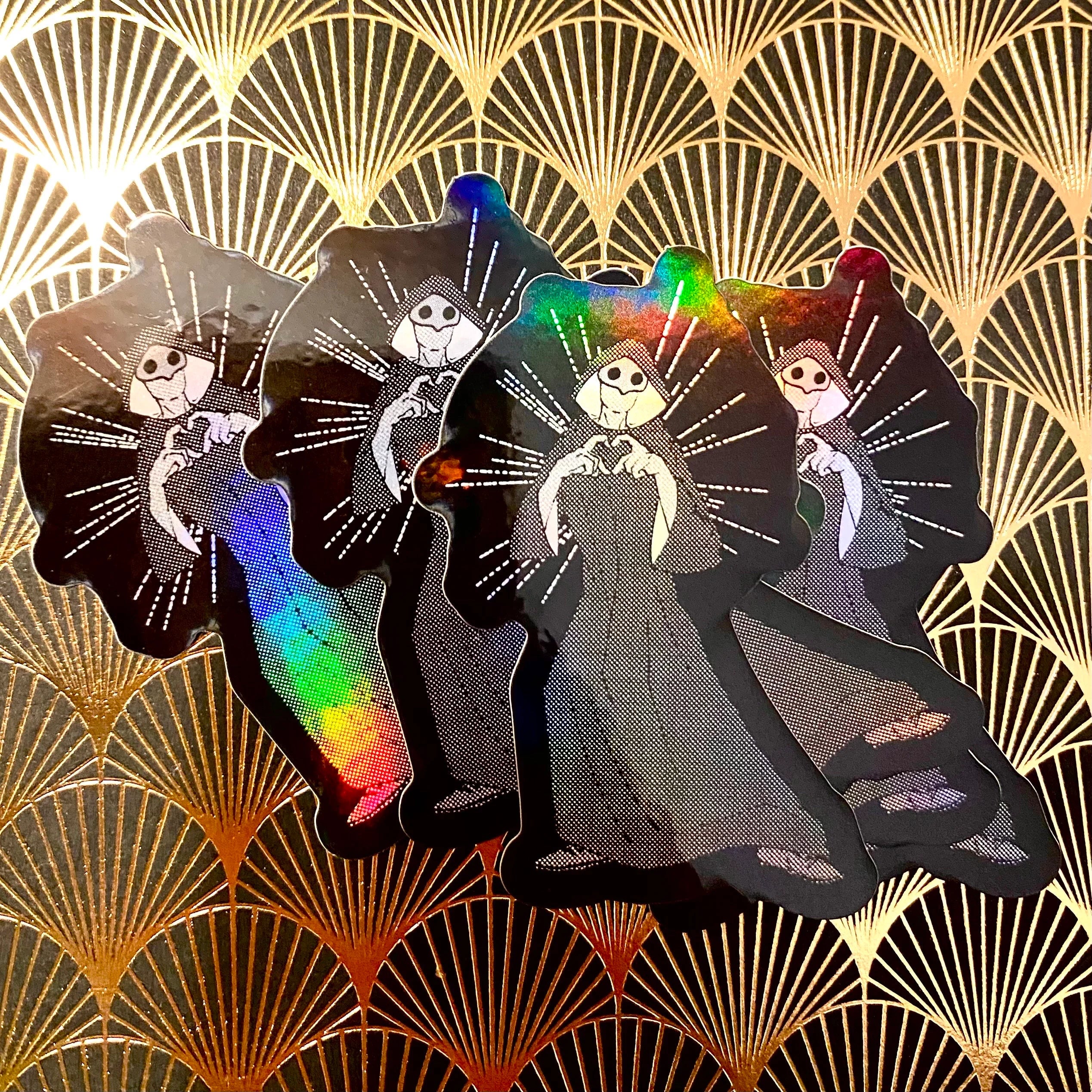Ancient Heart Hands Holo Stickers