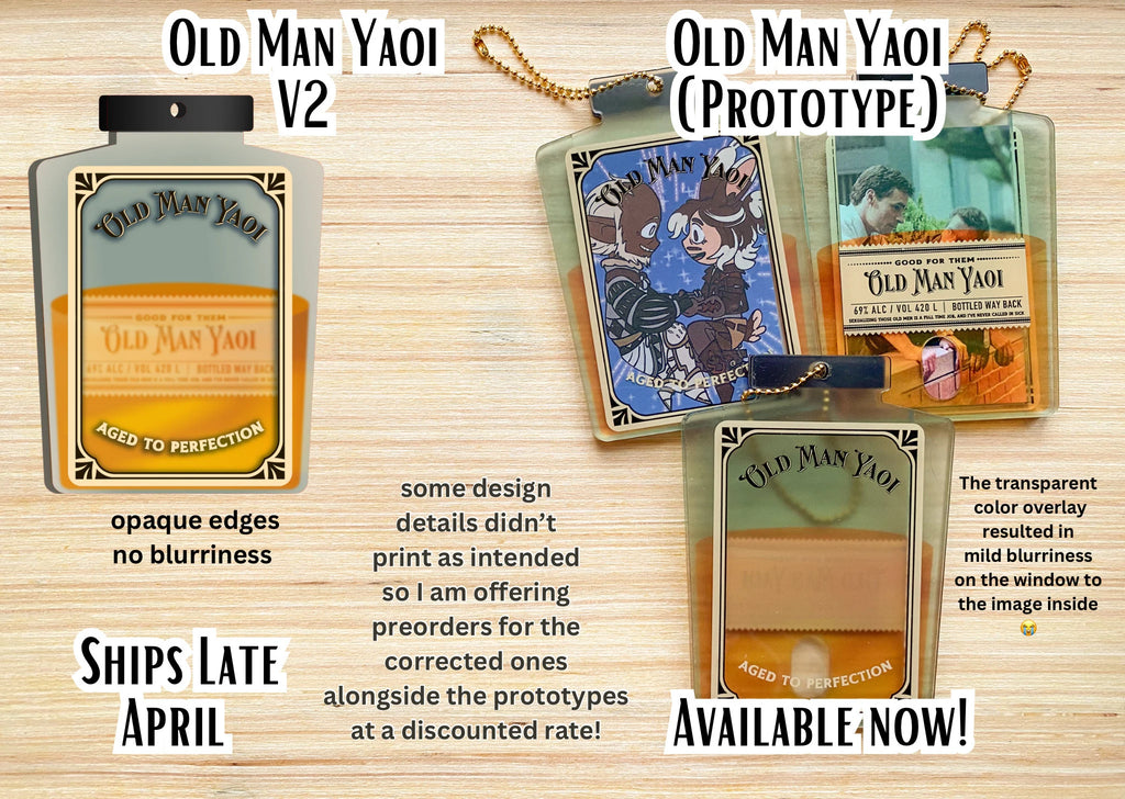 Old Man Yaoi Photocard Charm
