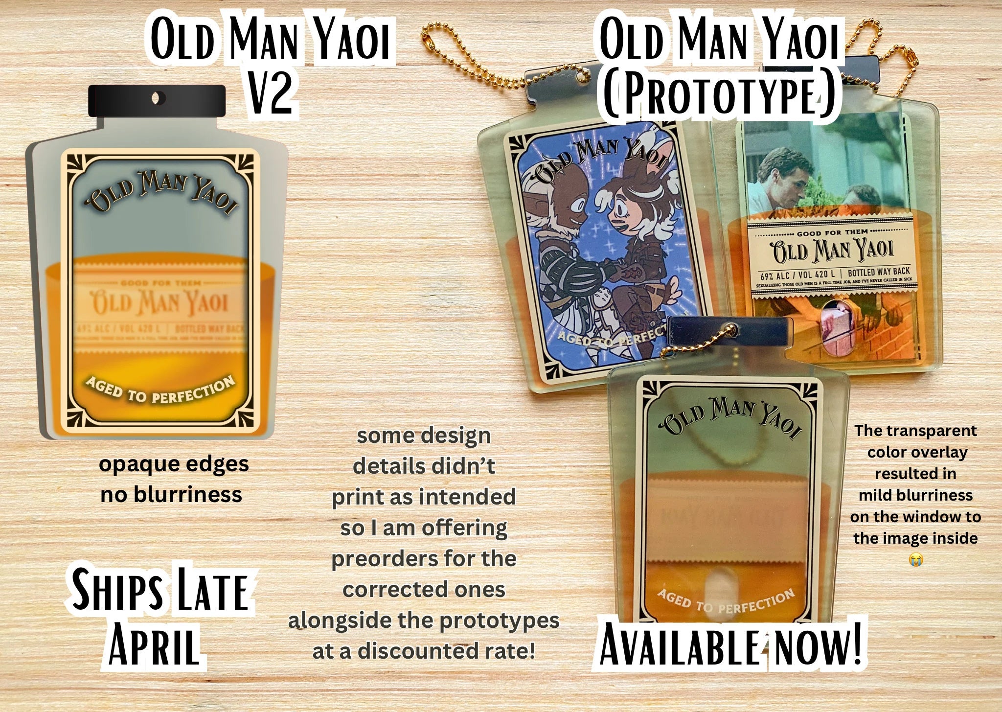 Old Man Yaoi Photocard Charm